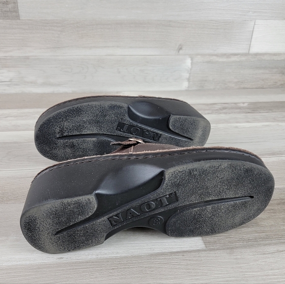 Naot Camille Brown Leather Slip-on Clog Women's Size 35 - Picture 4 of 16